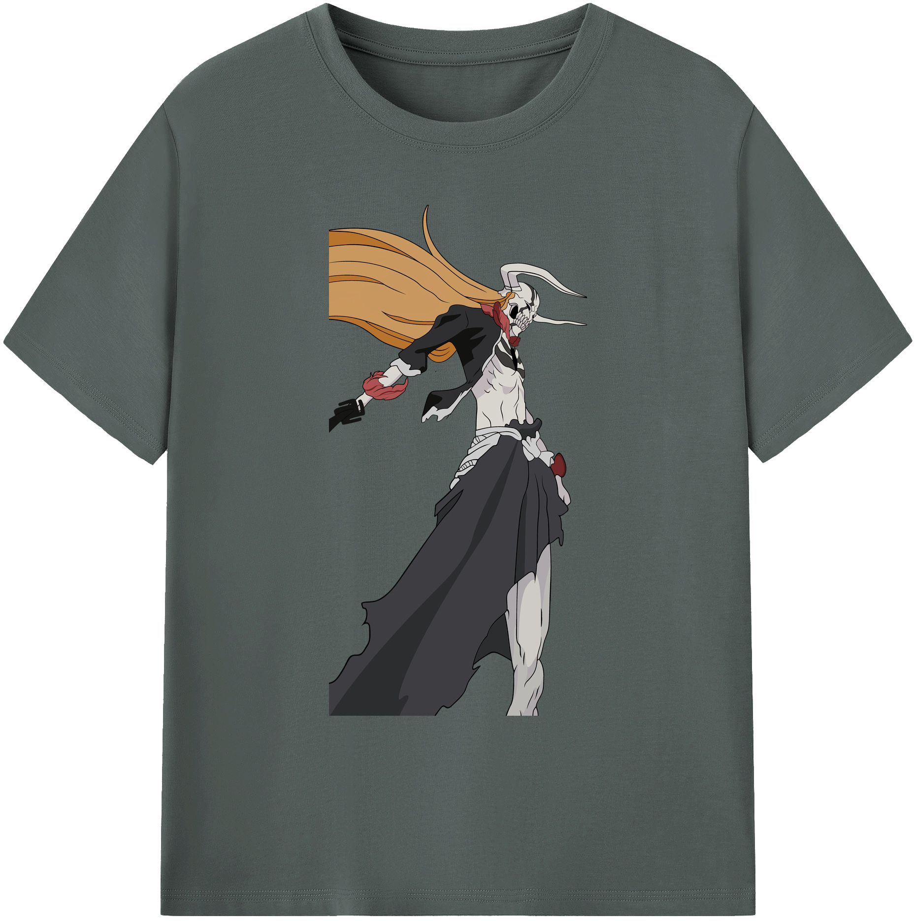 （画像用） ブリーチ 黒崎一護（くろさき いちご）BLEACH Kurosaki Ichigo 綿100％ メンズ半袖Tシャツ｜肌触りやわらか＆通気性